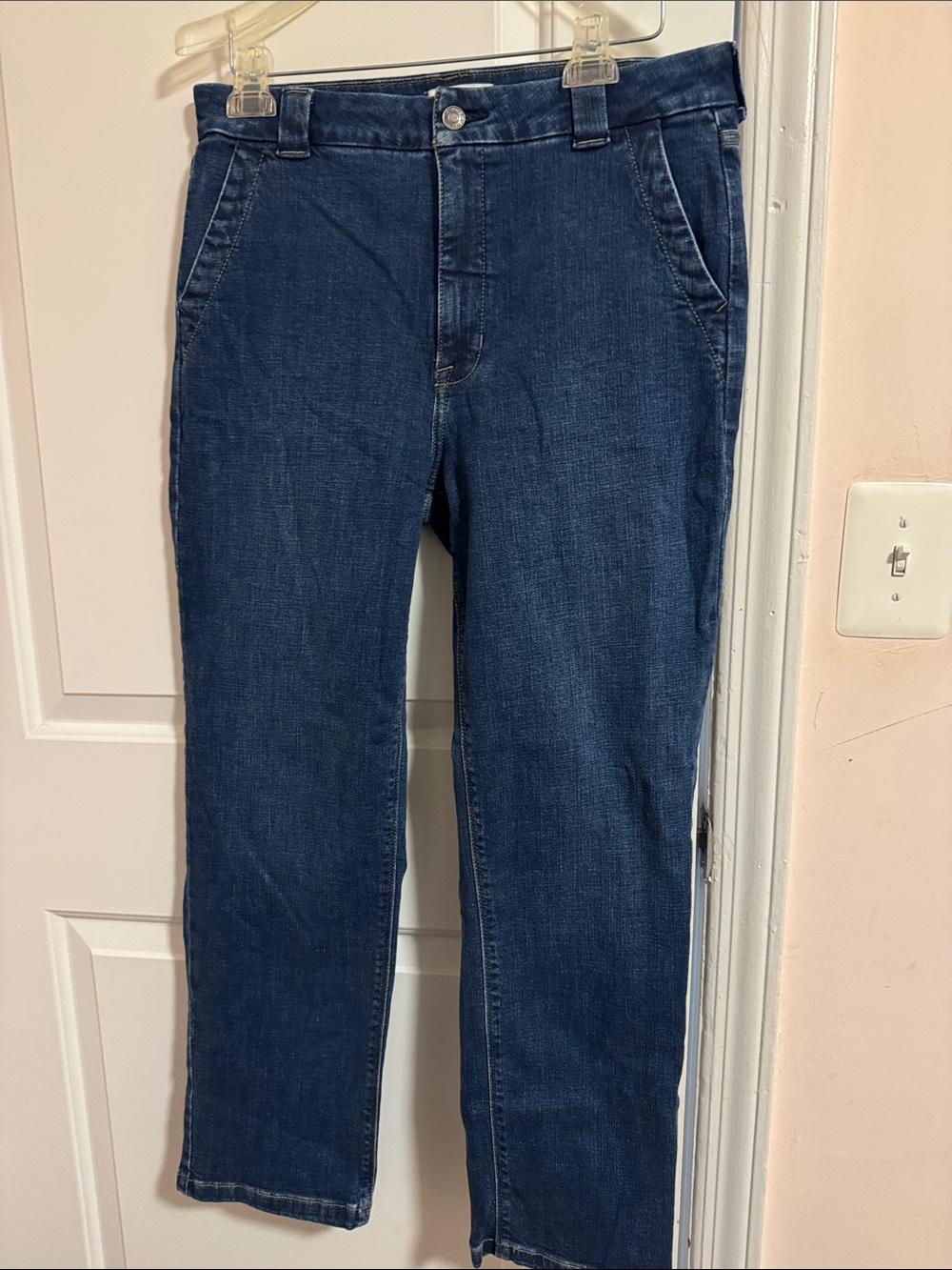 Classic Straight-Leg Jeans in Dark Blue